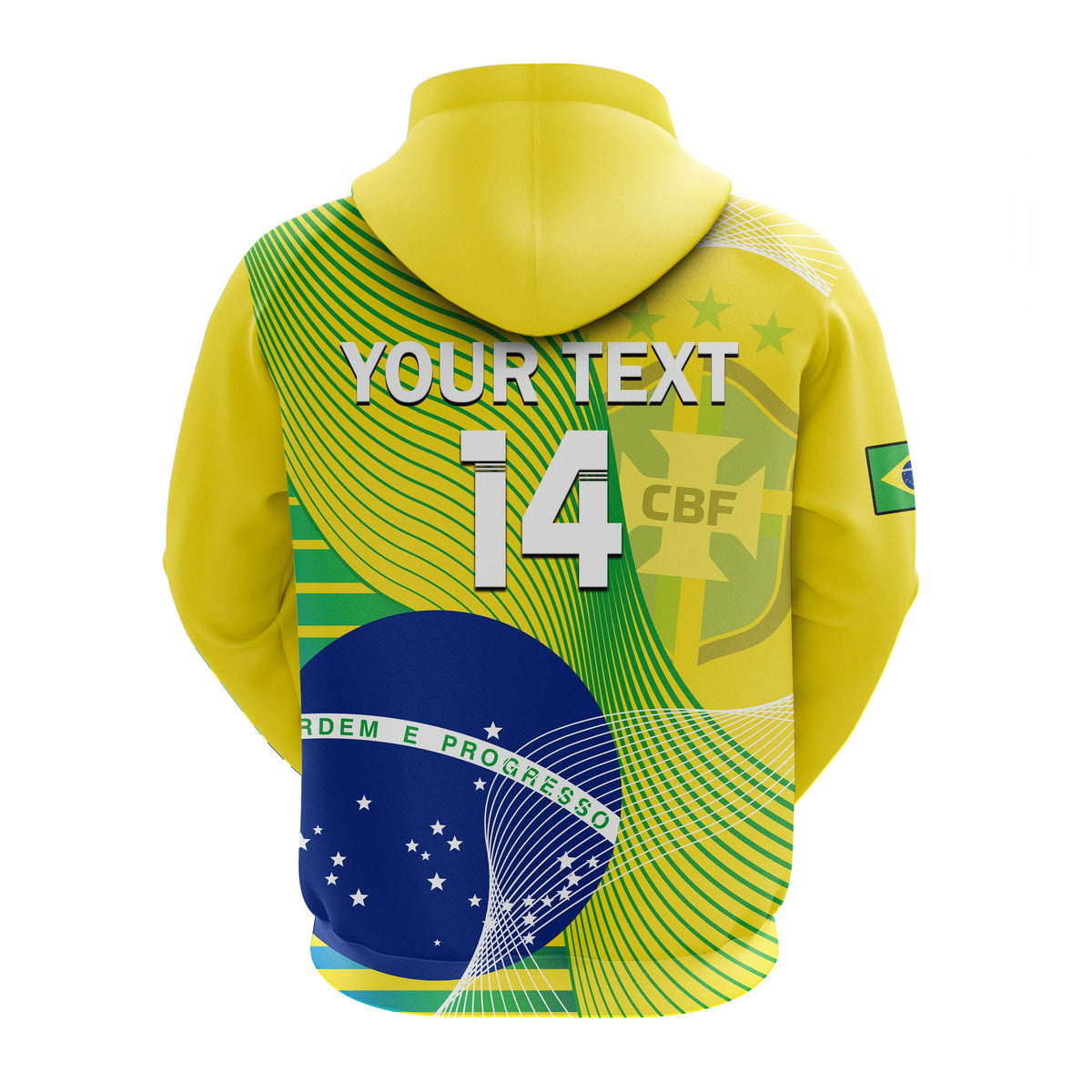 Custom Brazil Football Hoodie Canarinha Champions WC 2022 - Wonder Print Shop