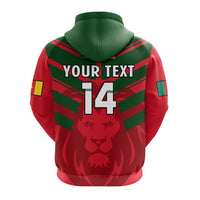 Custom Cameroon Football Hoodie Les Lions Indomptables Red Football 2022 - Wonder Print Shop