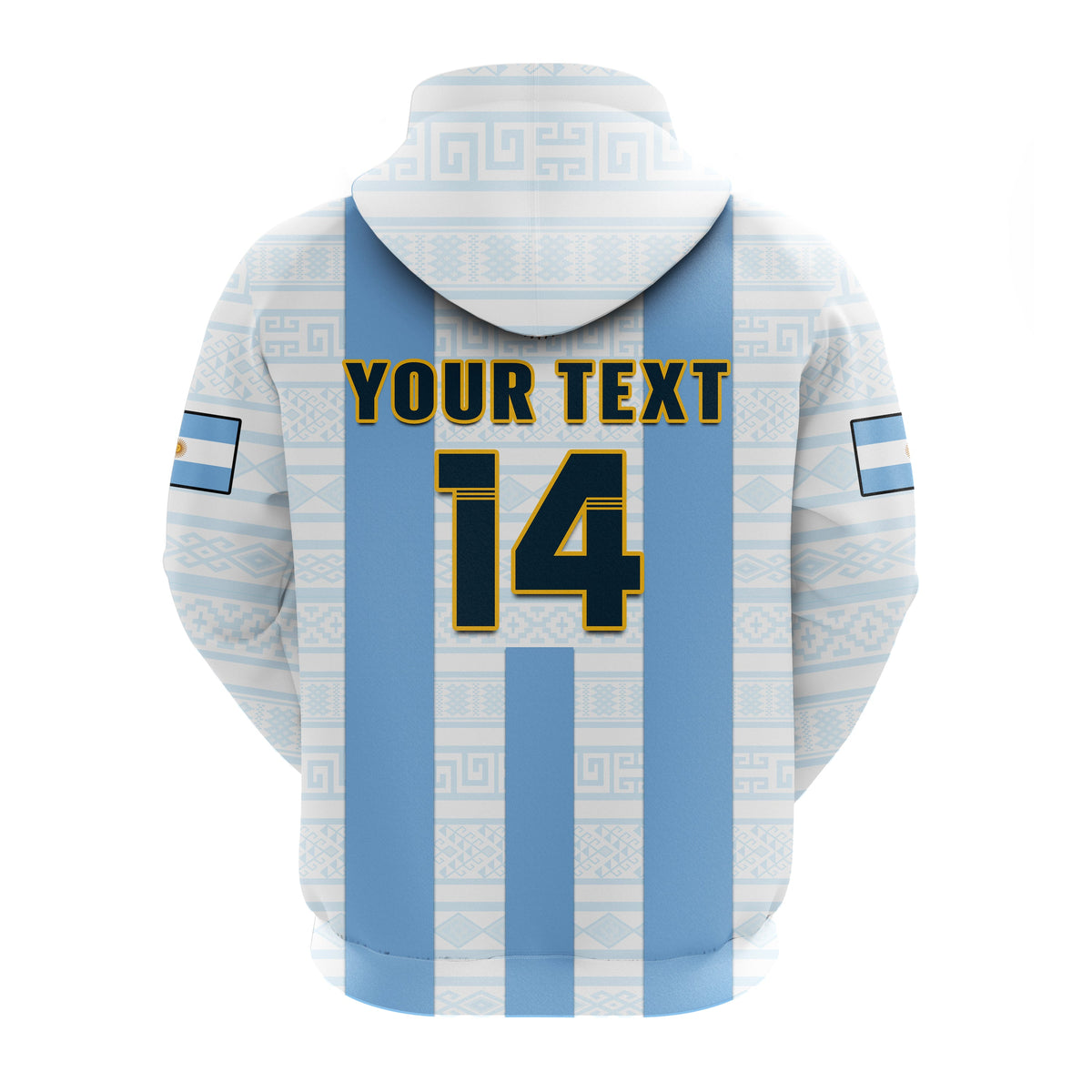 Custom Argentina Football Hoodie World Cup La Albiceleste 3rd Champions Proud - Wonder Print Shop