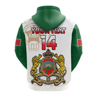 Custom Morocco Football Hoodie Atlas Lions White Football 2022 - Wonder Print Shop