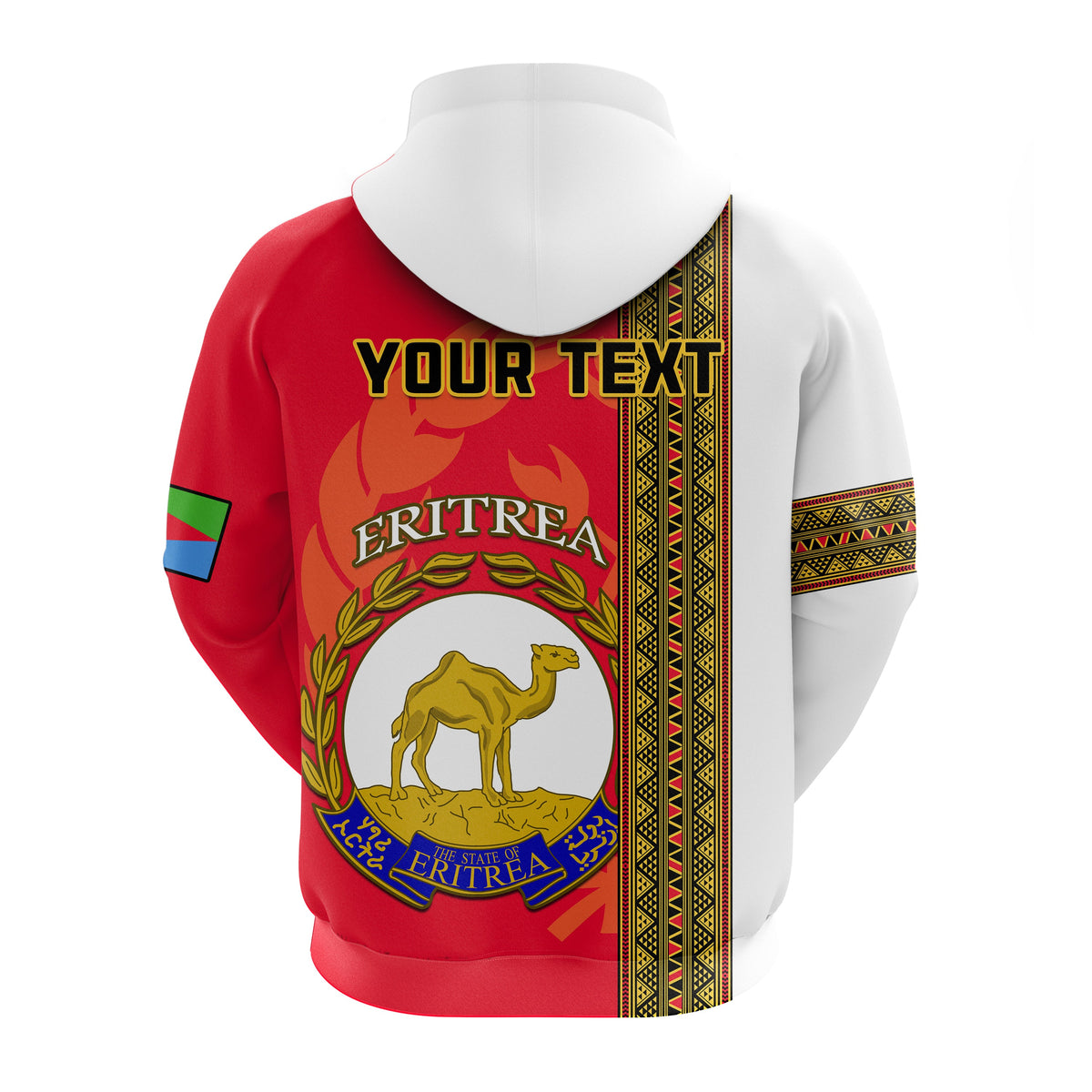 Custom Eritrea Hoodie African Pattern Happy Independence Day Version White - Wonder Print Shop