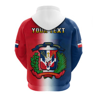 Custom Dominican Republic Hoodie Dominicana Coat Of Arms Gradient Style - Wonder Print Shop