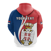 Custom Serbia Hoodie Happy Serbian Statehood Day With Coat Of Arms - Wonder Print Shop