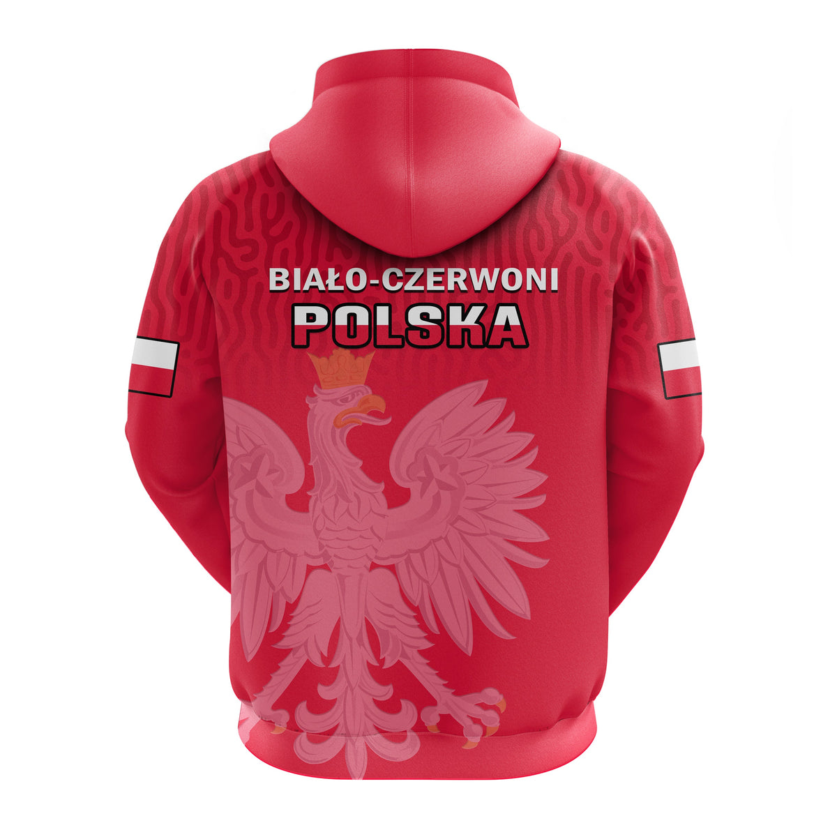 Poland Football Hoodie Polska Football 2022 Red - Wonder Print Shop