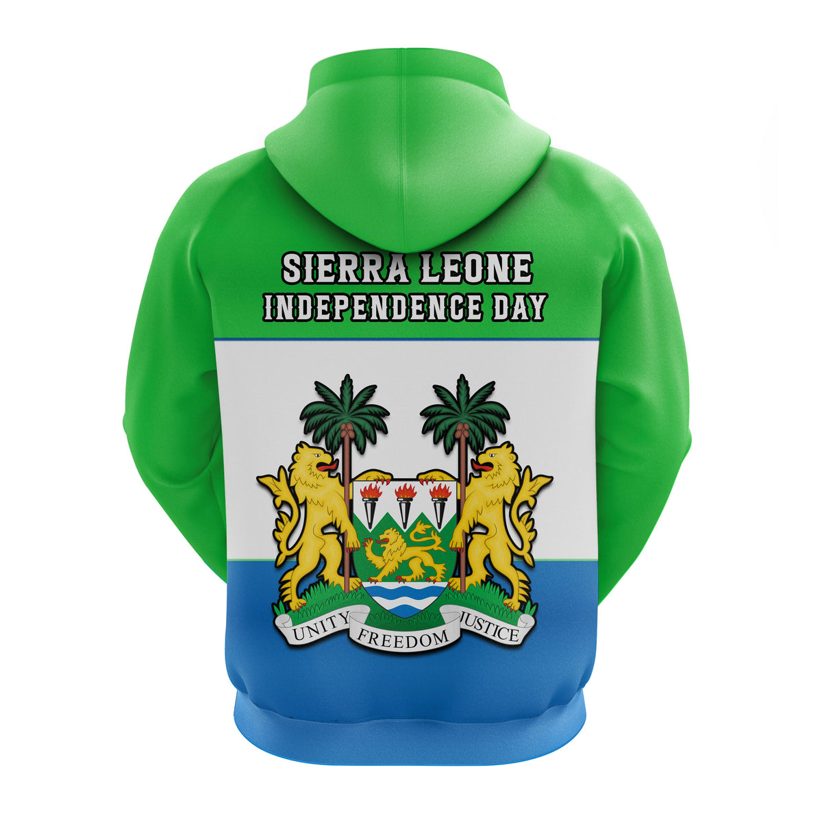 Sierra Leone Hoodie Happy Independence Day - Wonder Print Shop