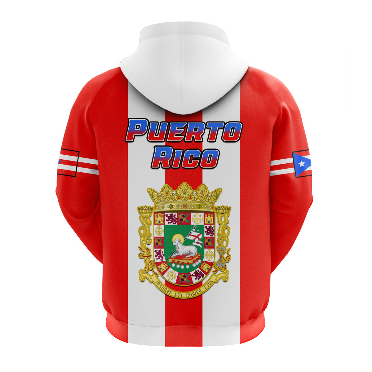 Puerto Rico Hoodie Coat Of Arms Mix Flag - Wonder Print Shop