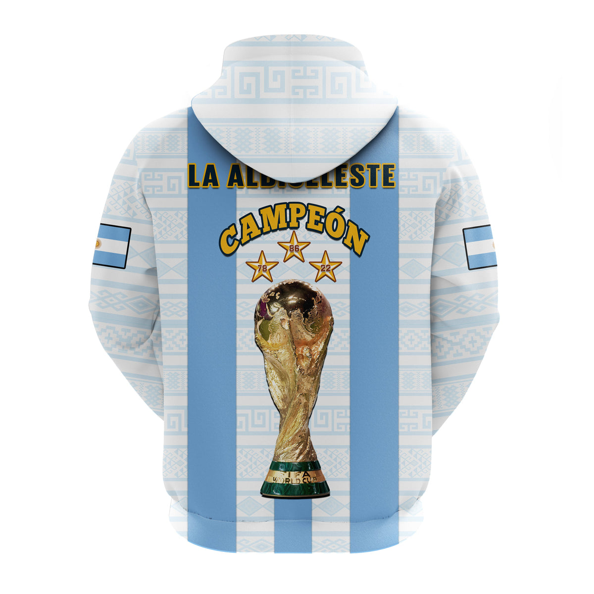 Argentina Football Hoodie World Cup La Albiceleste 3rd Champions Proud - Wonder Print Shop