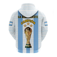 Argentina Football Hoodie World Cup La Albiceleste 3rd Champions Proud - Wonder Print Shop