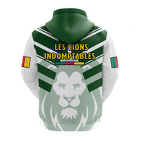 Cameroon Football Hoodie Les Lions Indomptables White Football 2022 - Wonder Print Shop
