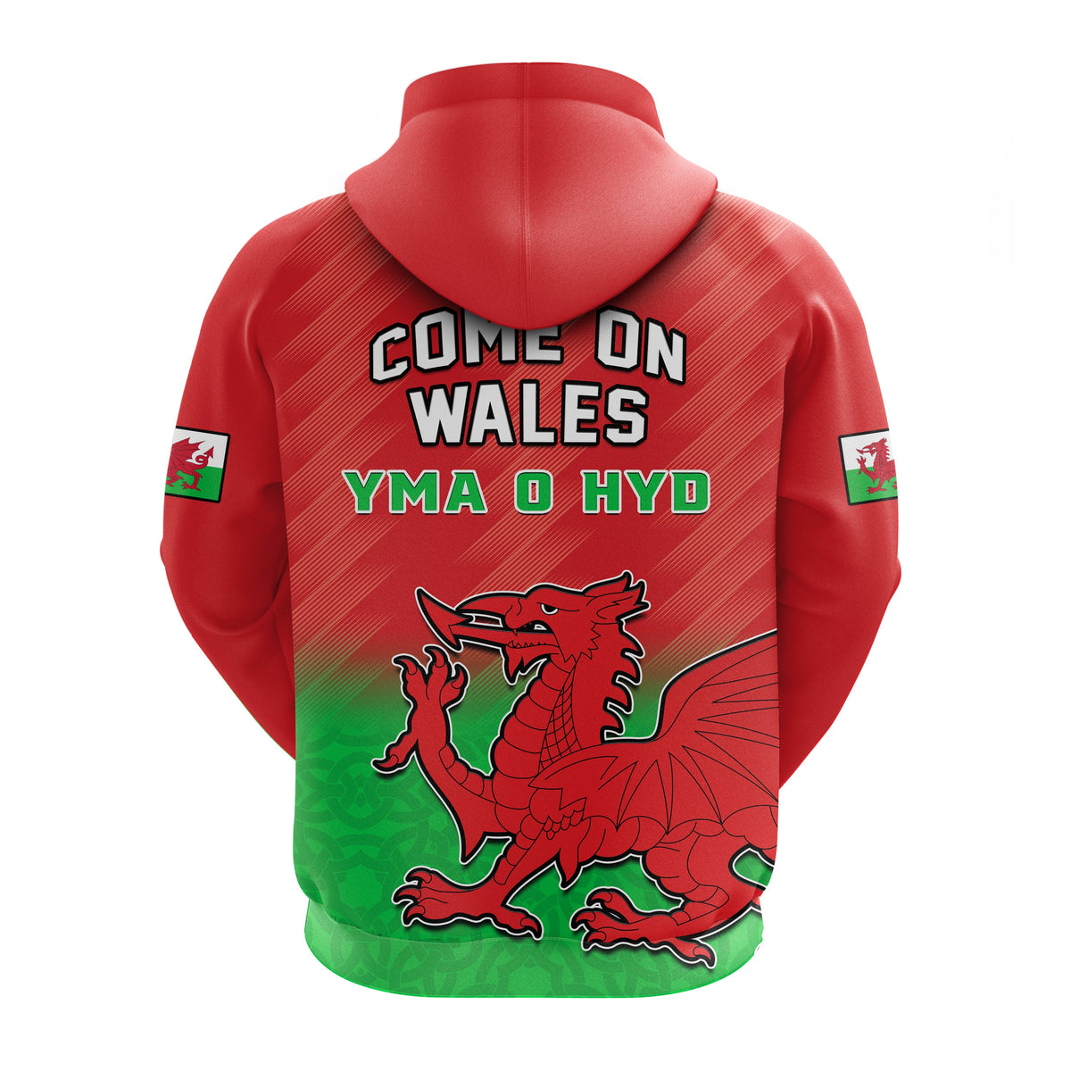 Wales Football Hoodie Football 2022 Come On Cymru Yma O Hyd - Wonder Print Shop