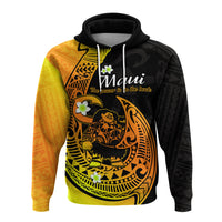 Custom Mauis Fish Hook Hoodie Polynesian Gold Gradient Version - Wonder Print Shop