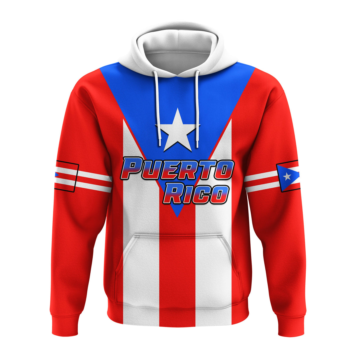 Custom Puerto Rico Hoodie Coat Of Arms Mix Flag - Wonder Print Shop