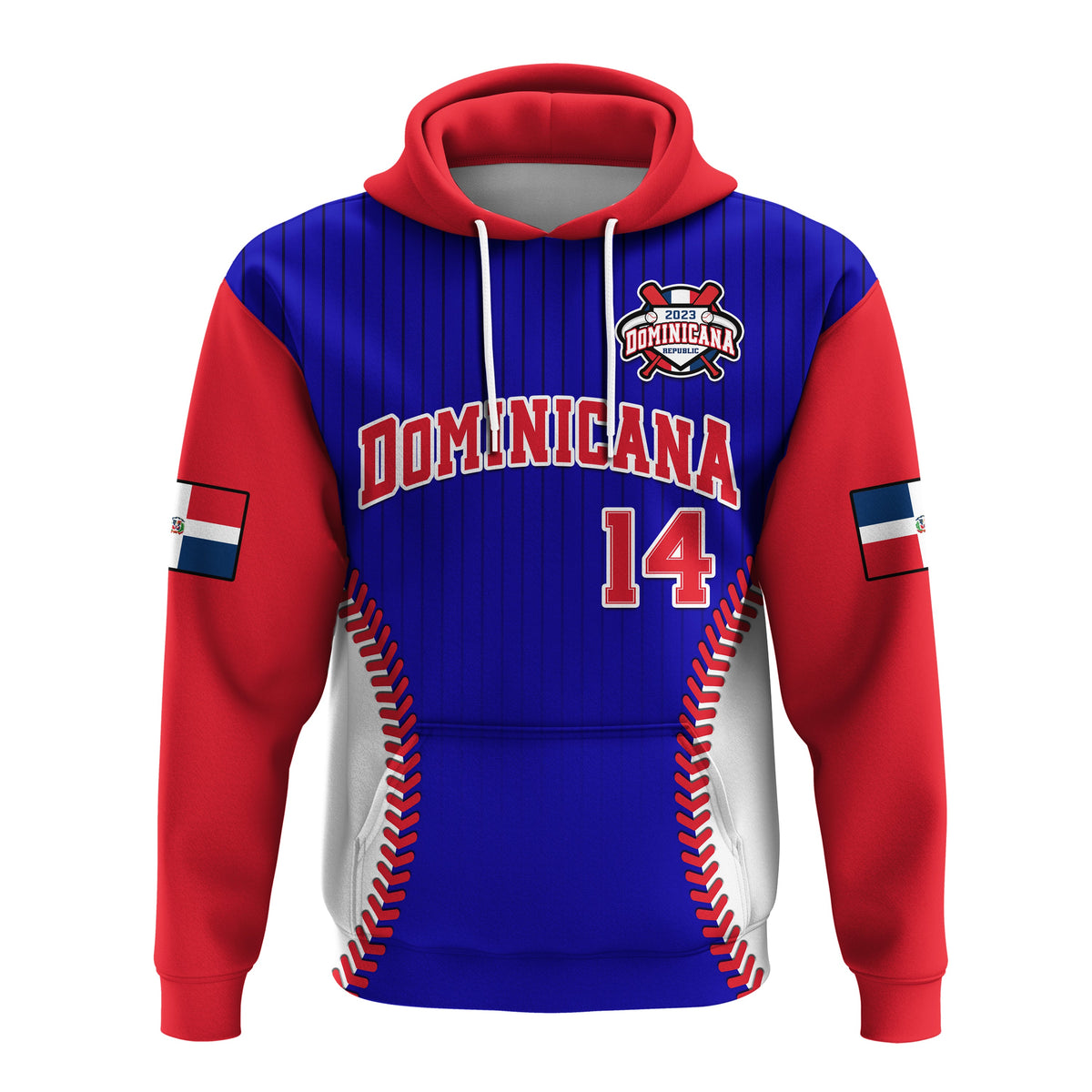 Custom Dominican Republic Baseball 2023 Hoodie Version Blue - Wonder Print Shop