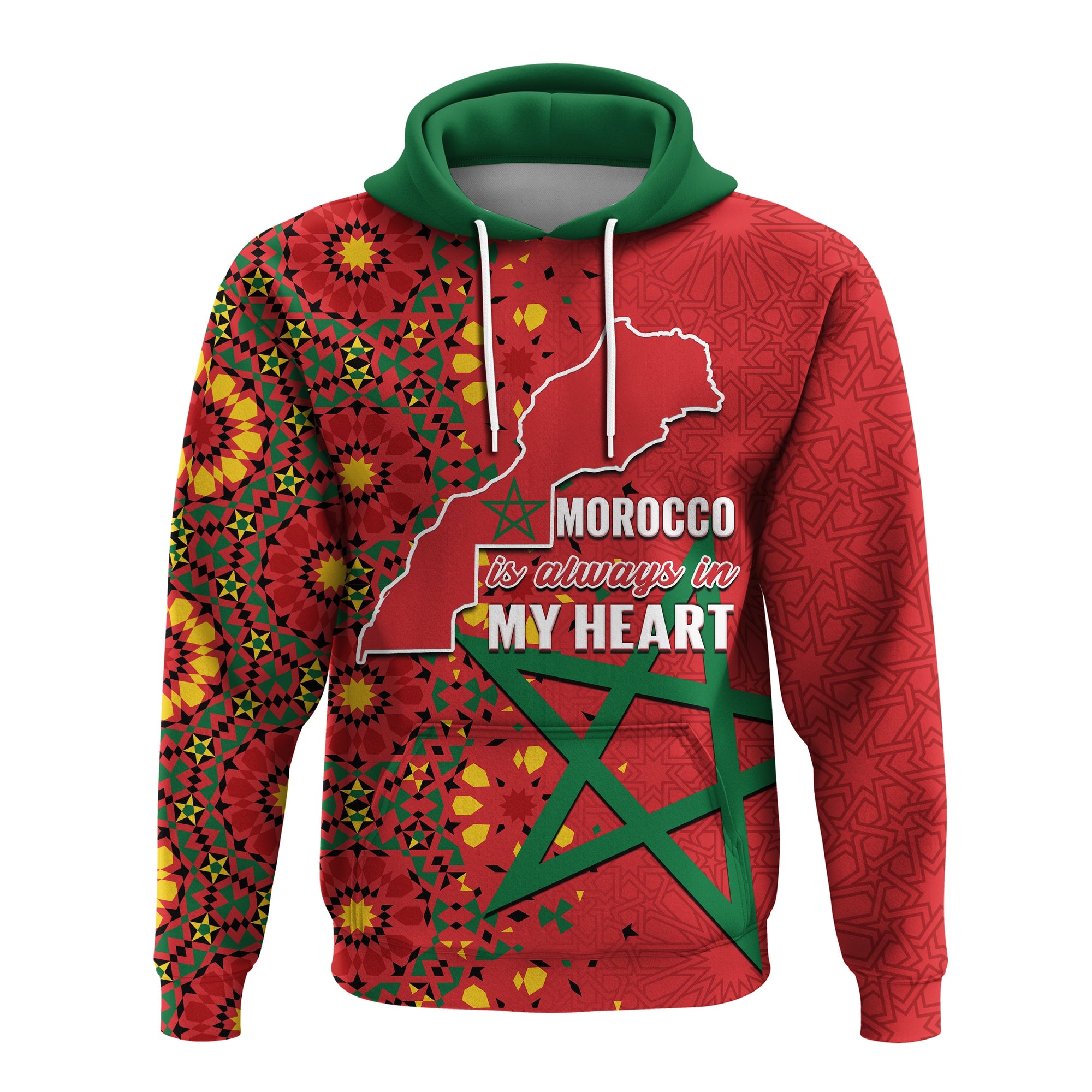 custom-personalised-morocco-western-sahara-hoodie-map-red-moroccan-is-always-in-my-heart