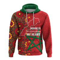 Custom Morocco Western Sahara Hoodie Map Red Moroccan Is Always In My Heart - Wonder Print Shop