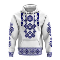 Custom Ukraine Hoodie Navy Ukrainian Folk - Wonder Print Shop