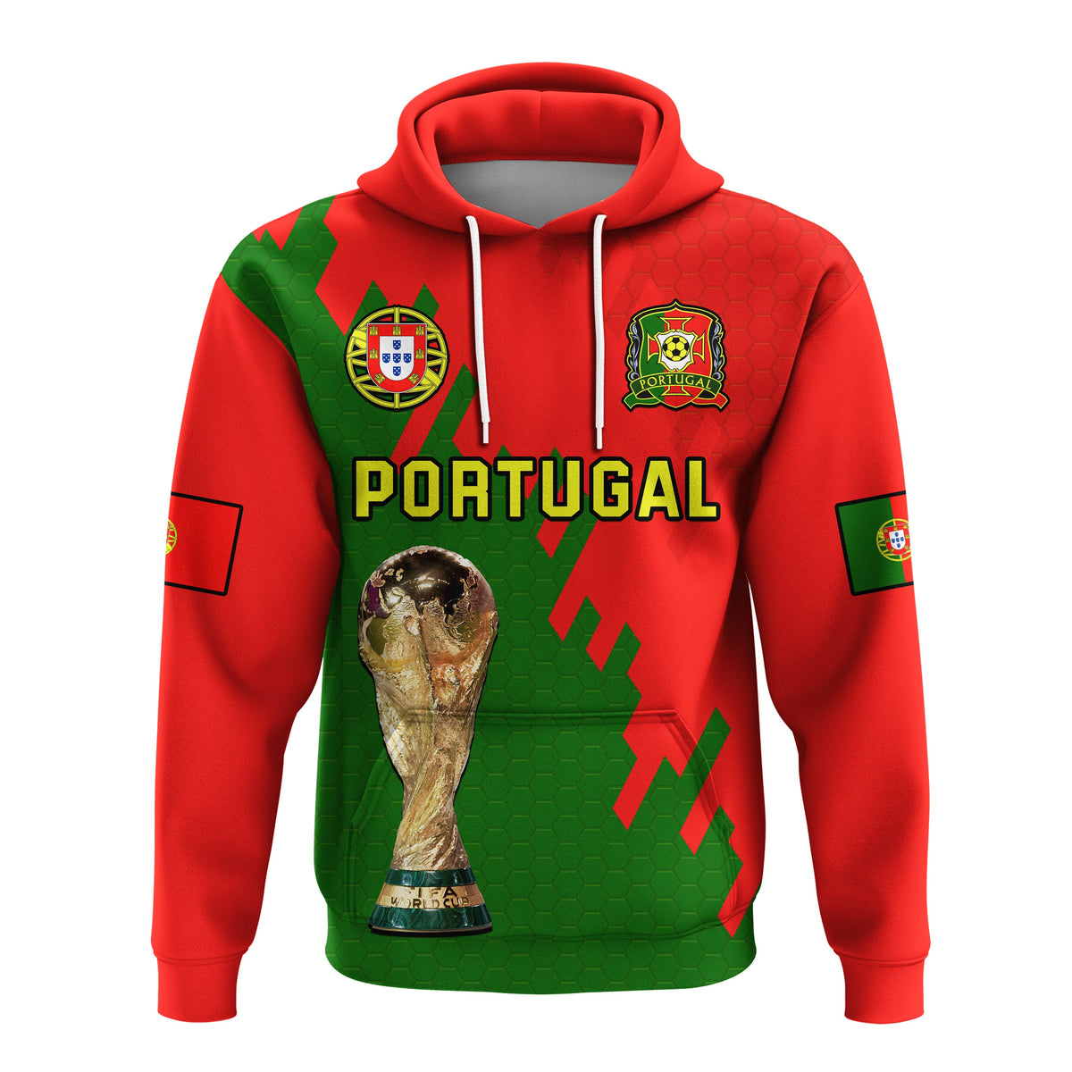 Portugal Football Hoodie Champions WC 2022 - Wonder Print Shop
