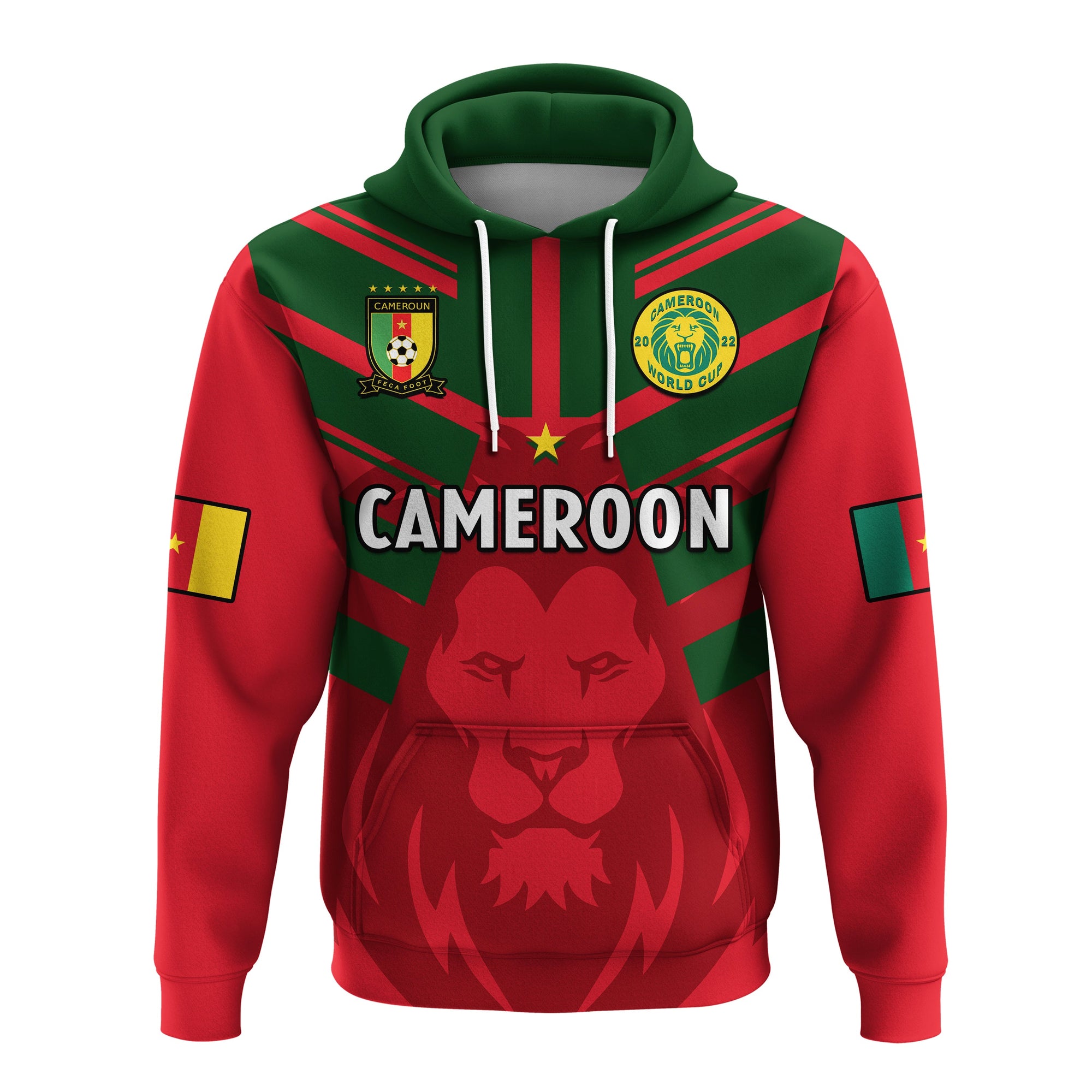 cameroon-football-hoodie-les-lions-indomptables-red-world-cup-2022