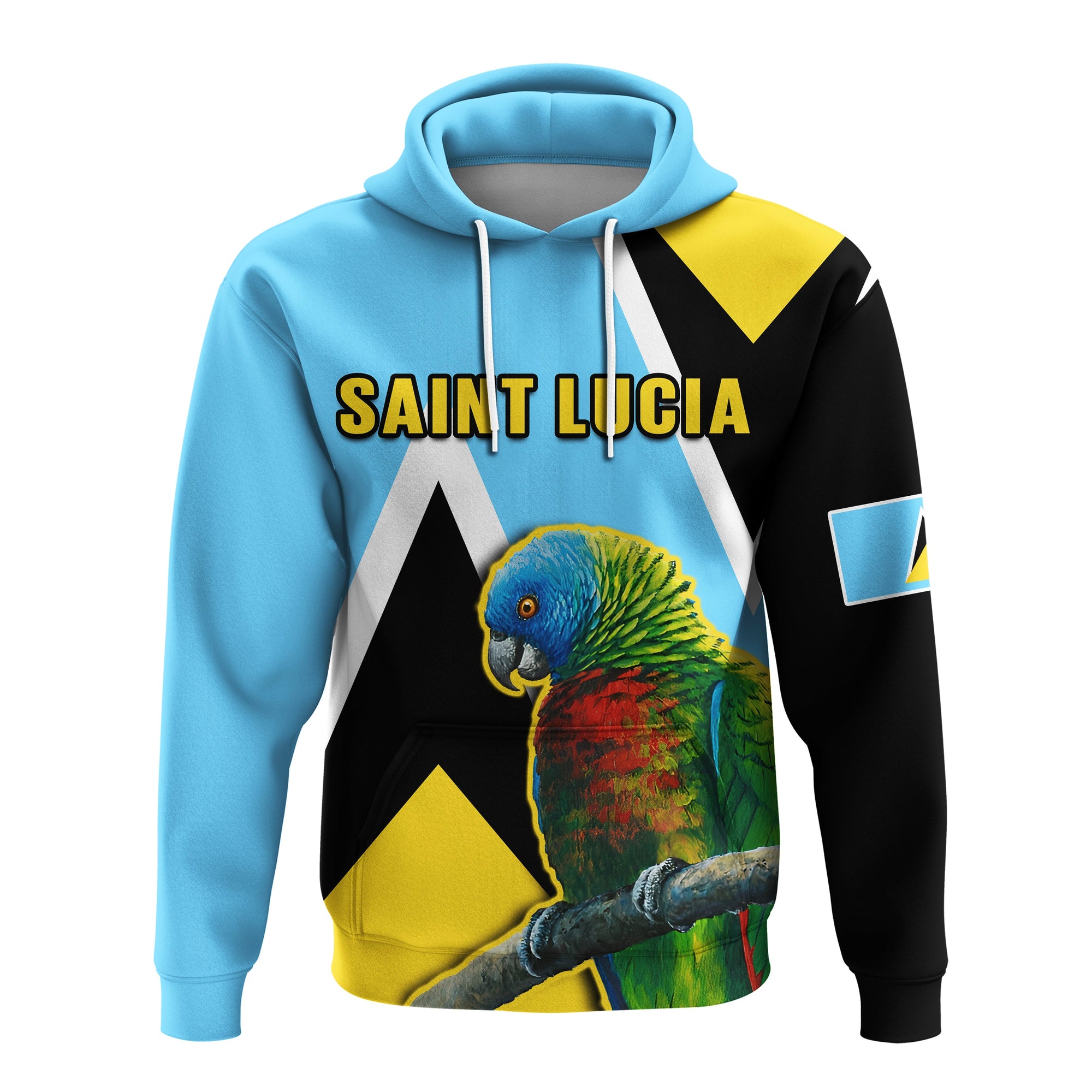 custom-personalised-saint-lucia-hoodie-saint-lucian-parrot-simple-style