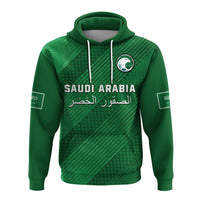 Custom Saudi Arabia Football Hoodie Green Falcons Football 2022 - Wonder Print Shop