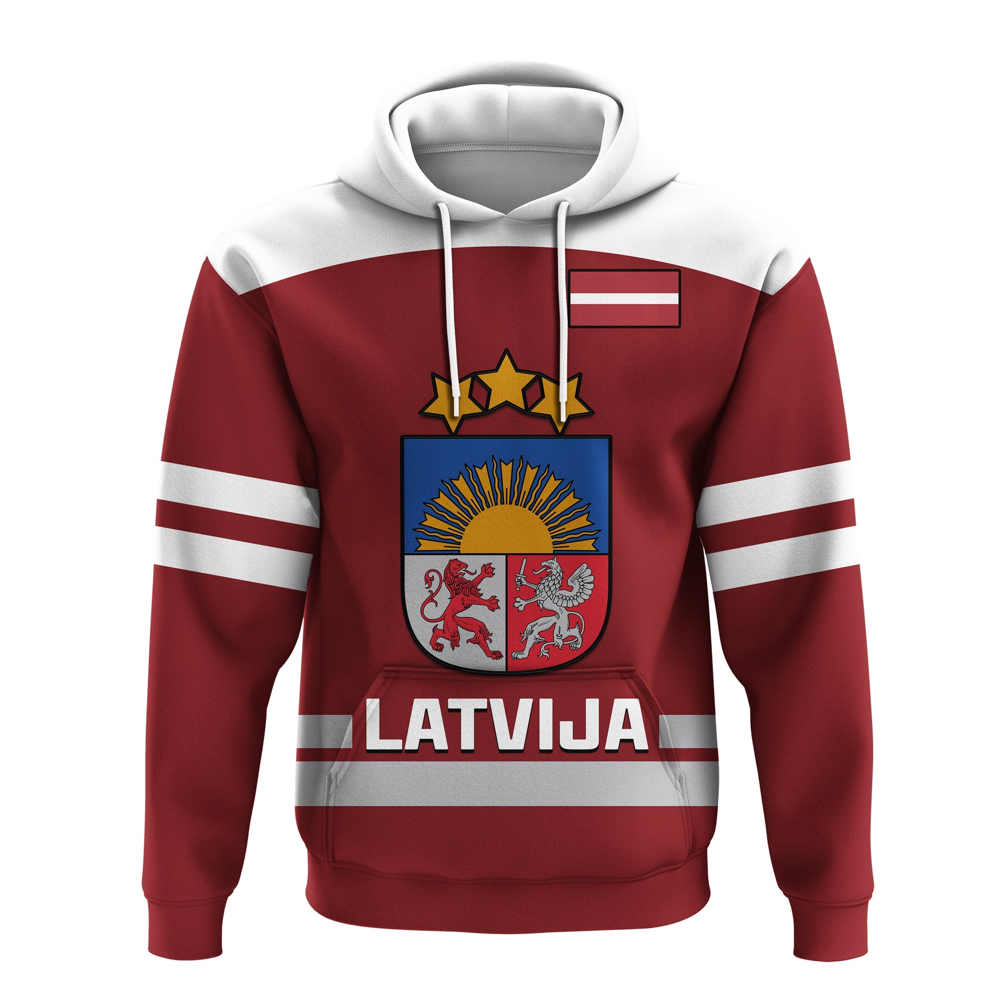 custom-text-and-number-latvia-hockey-2023-hoodie-red-sporty-style