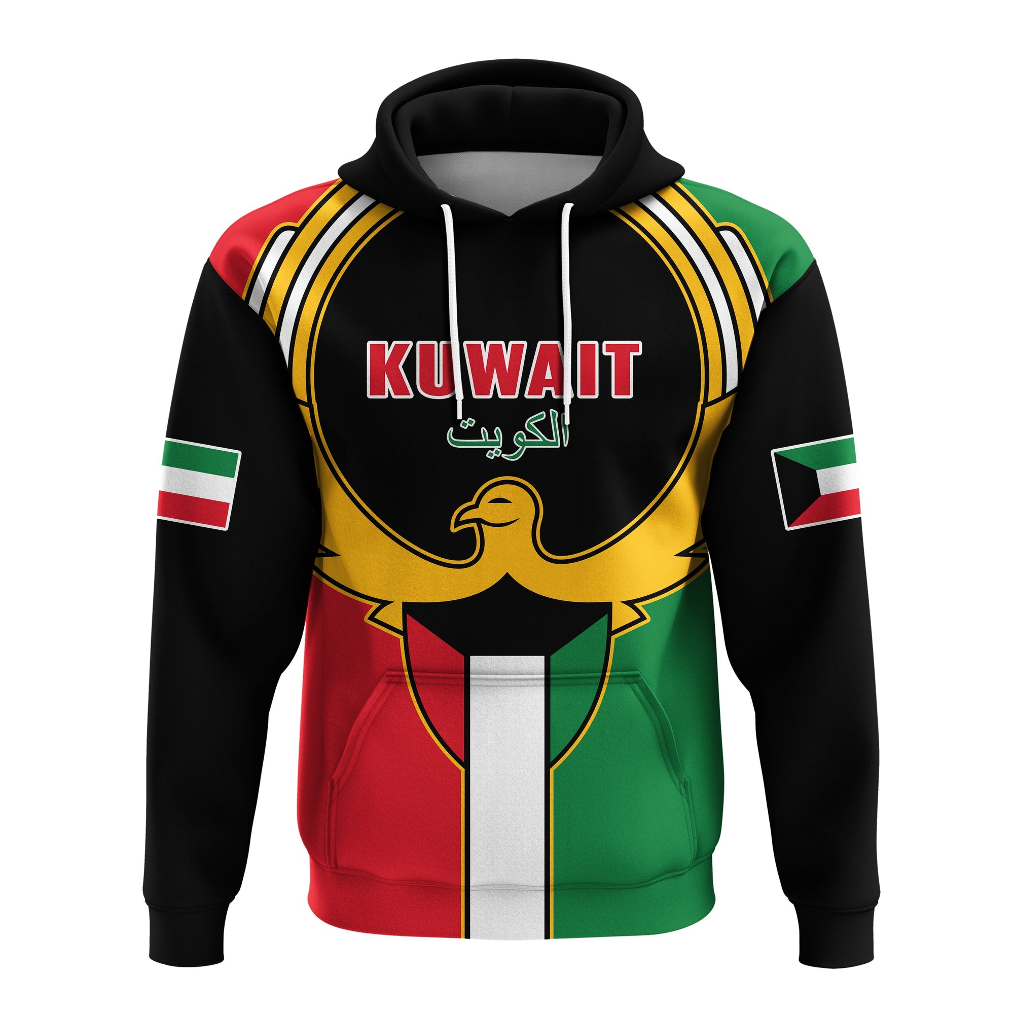 Kuwai Hoodie Happy Independence Day With Coat Of Arms - Wonder Print Shop