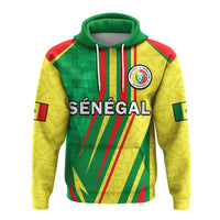 Custom Senegal Football Hoodie Allez Les Lions Sporty Style - Wonder Print Shop