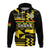 Custom Ghana Football Hoodie Black Stars Kente Football 2022 Yellow - Wonder Print Shop