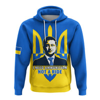 Ukraine Hoodie Ukraine Gold Trident Slava Ukraini Blue - Wonder Print Shop