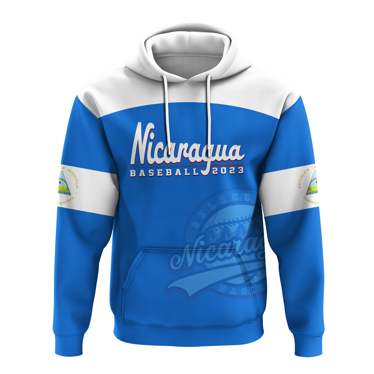 Custom Nicaragua 2023 Hoodie Baseball - Wonder Print Shop