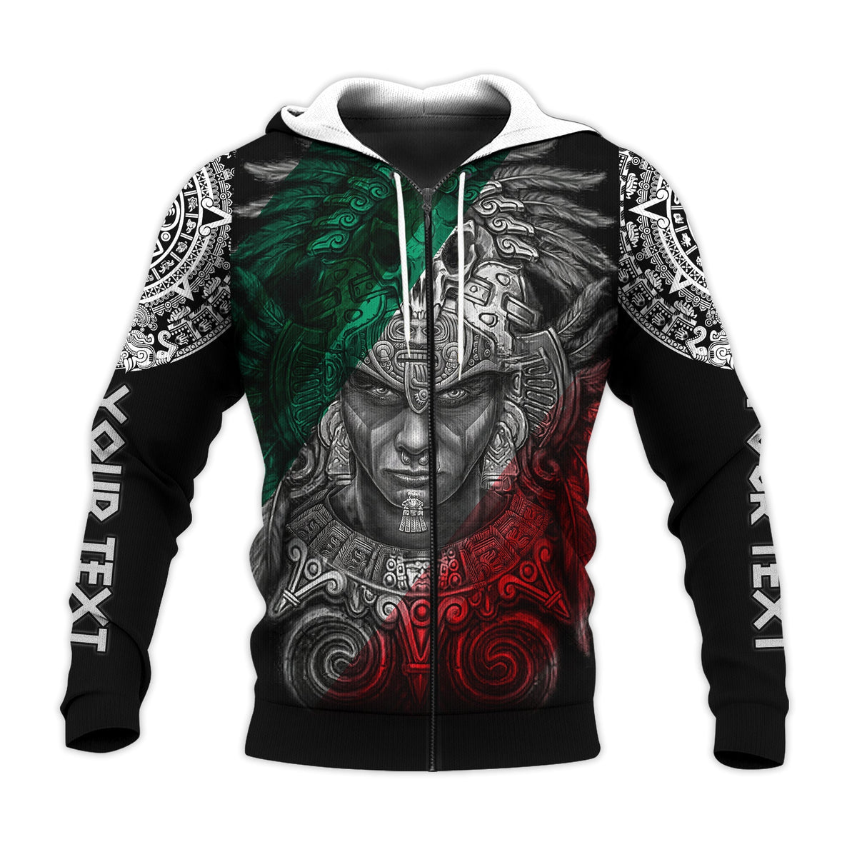 Custom Personalised Mexico Hoodie Warrior Eagle Aztec LT13 - Wonder Print Shop
