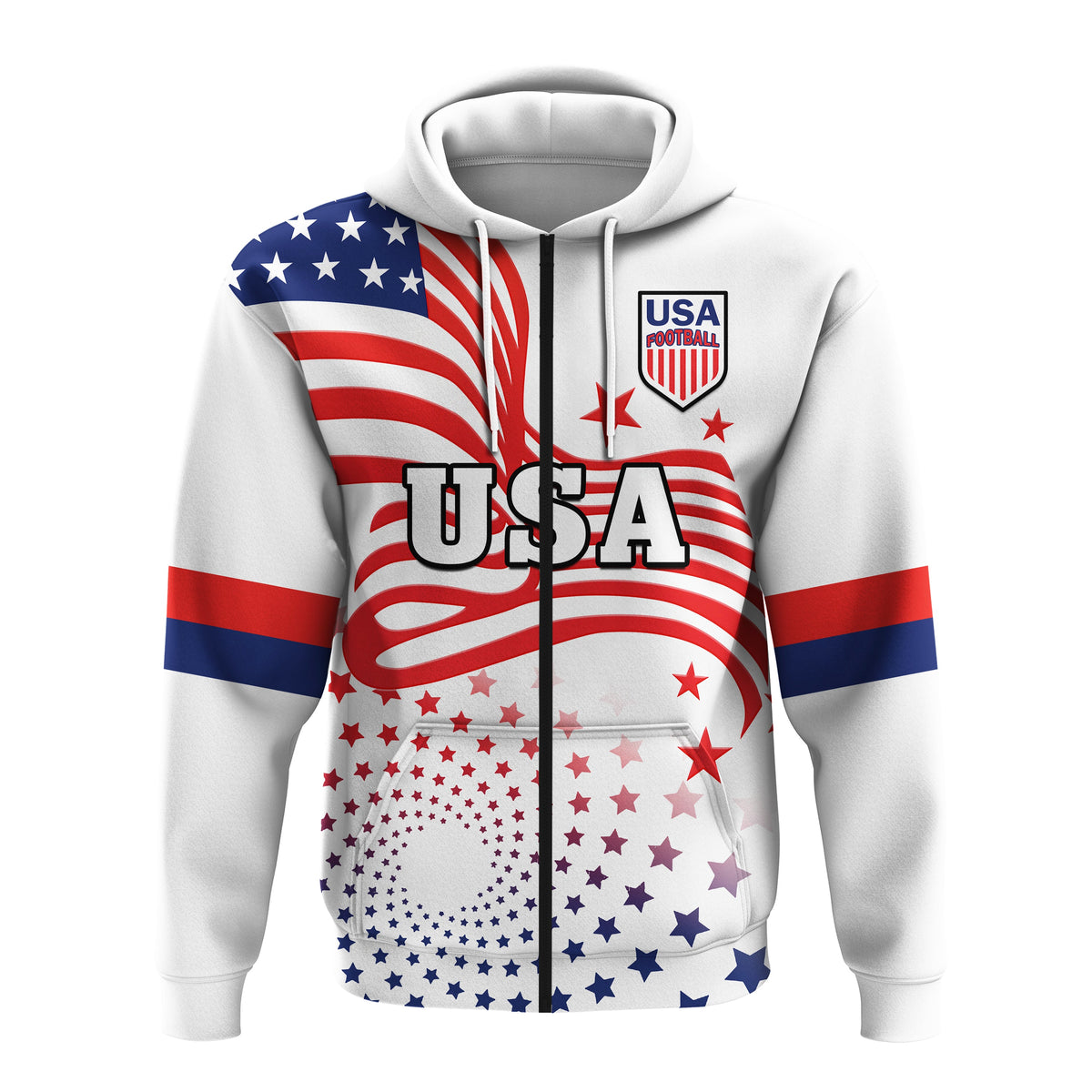 Custom United States Football Hoodie The Yanks USA Football 2022 - Wonder Print Shop