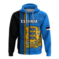 Custom Estonia Hoodie Happy Estonian Independence Day With Coat Of Arms - Wonder Print Shop