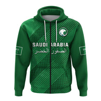 Custom Saudi Arabia Football Hoodie Green Falcons Football 2022 - Wonder Print Shop