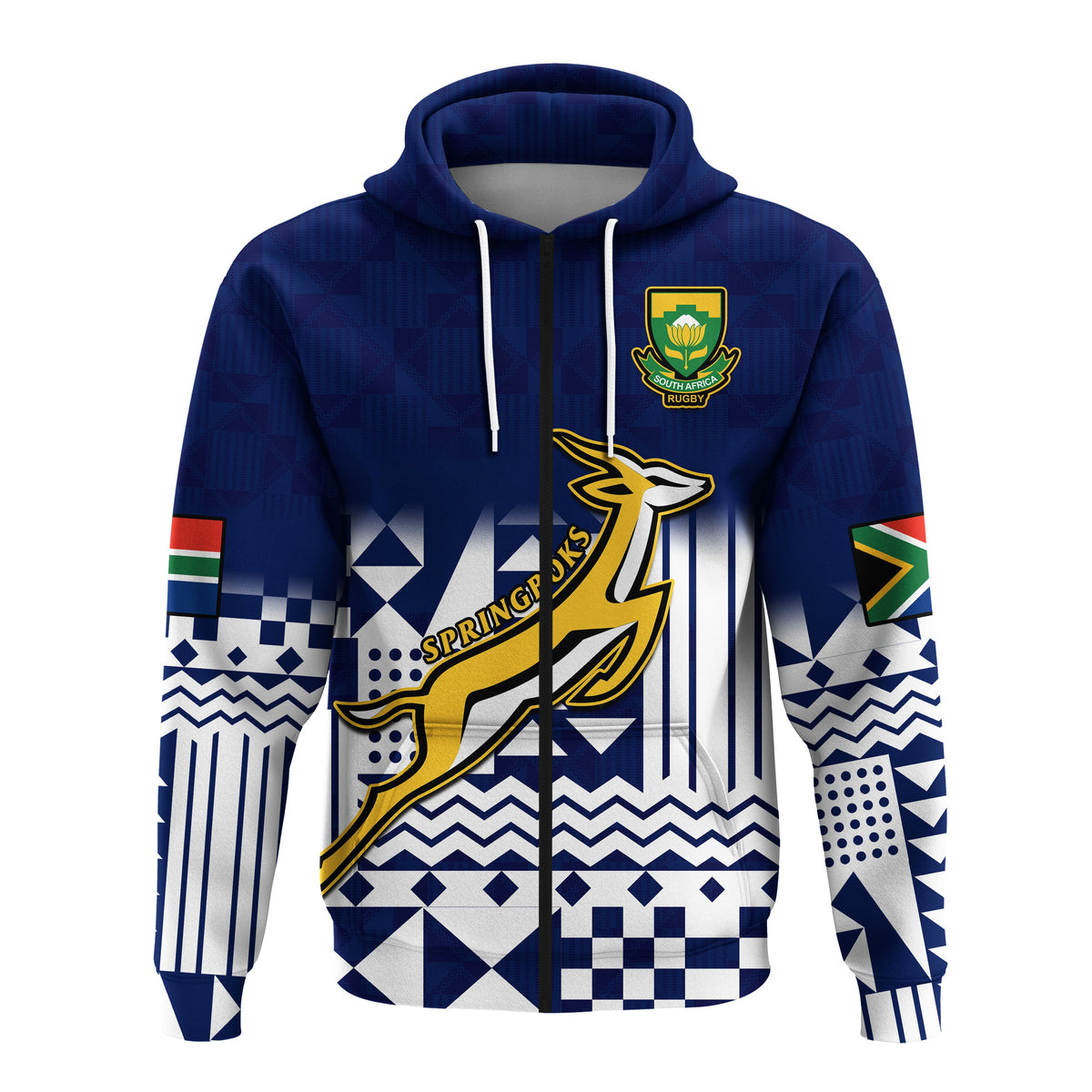 Custom South Africa Rugby Hoodie Outgoing Tour Go Springboks - Wonder Print Shop