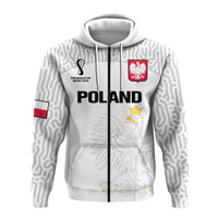 Poland Football Hoodie Polska Football 2022 White - Wonder Print Shop