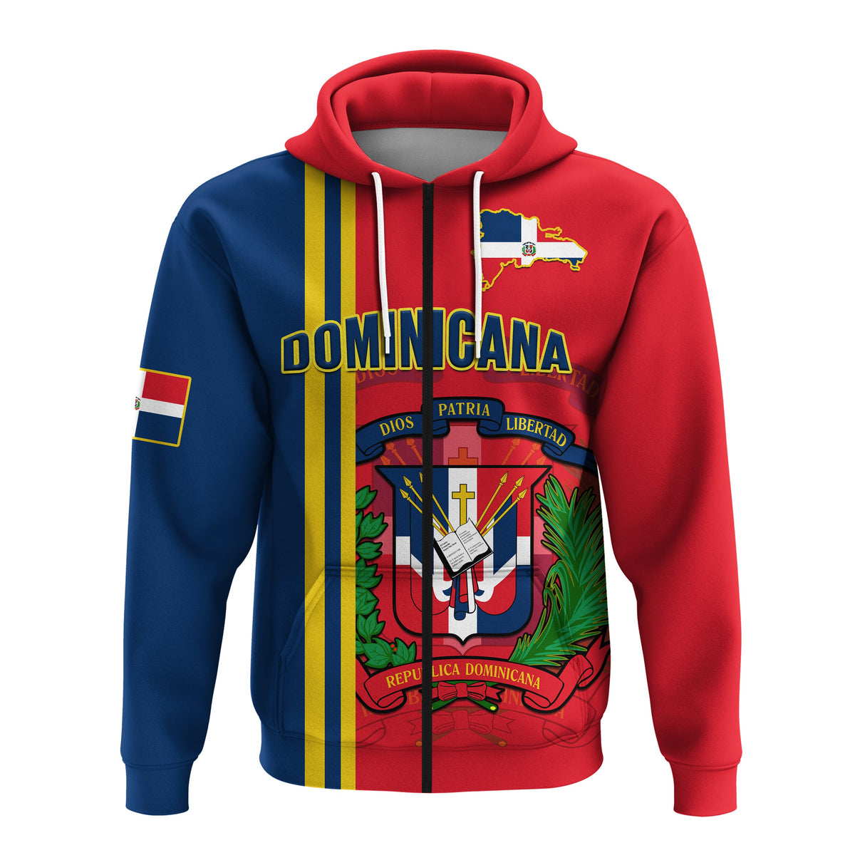 Custom Dominican Republic Hoodie Happy 179 Years Of Independence - Wonder Print Shop