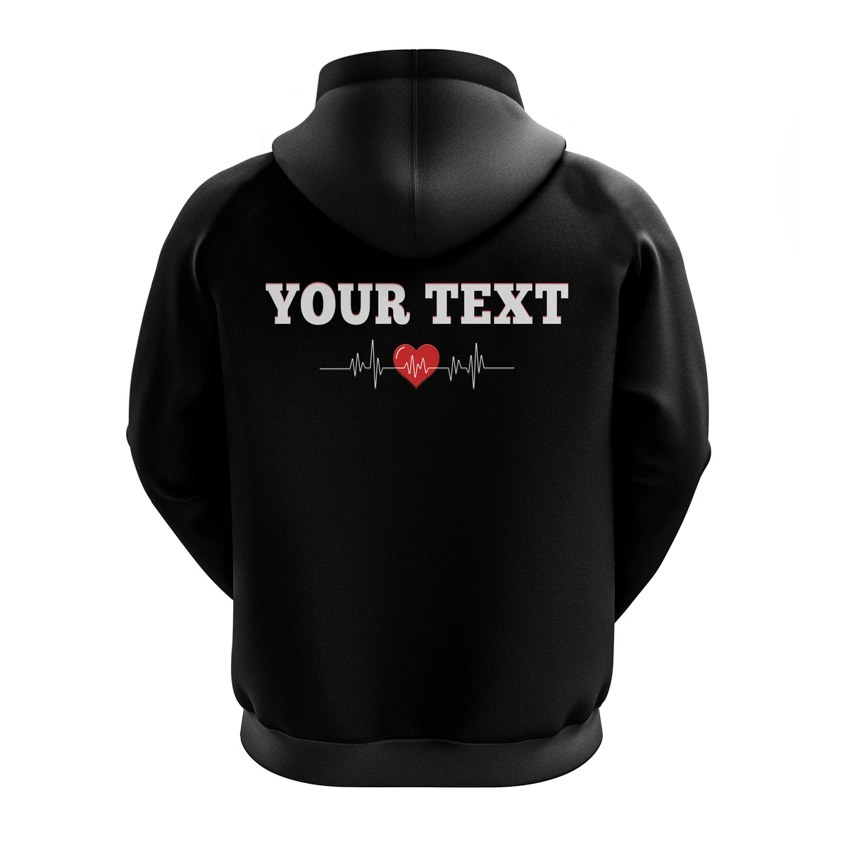 Custom American Valentines Day Hoodie Black My Heart Only Beats For Her - Wonder Print Shop