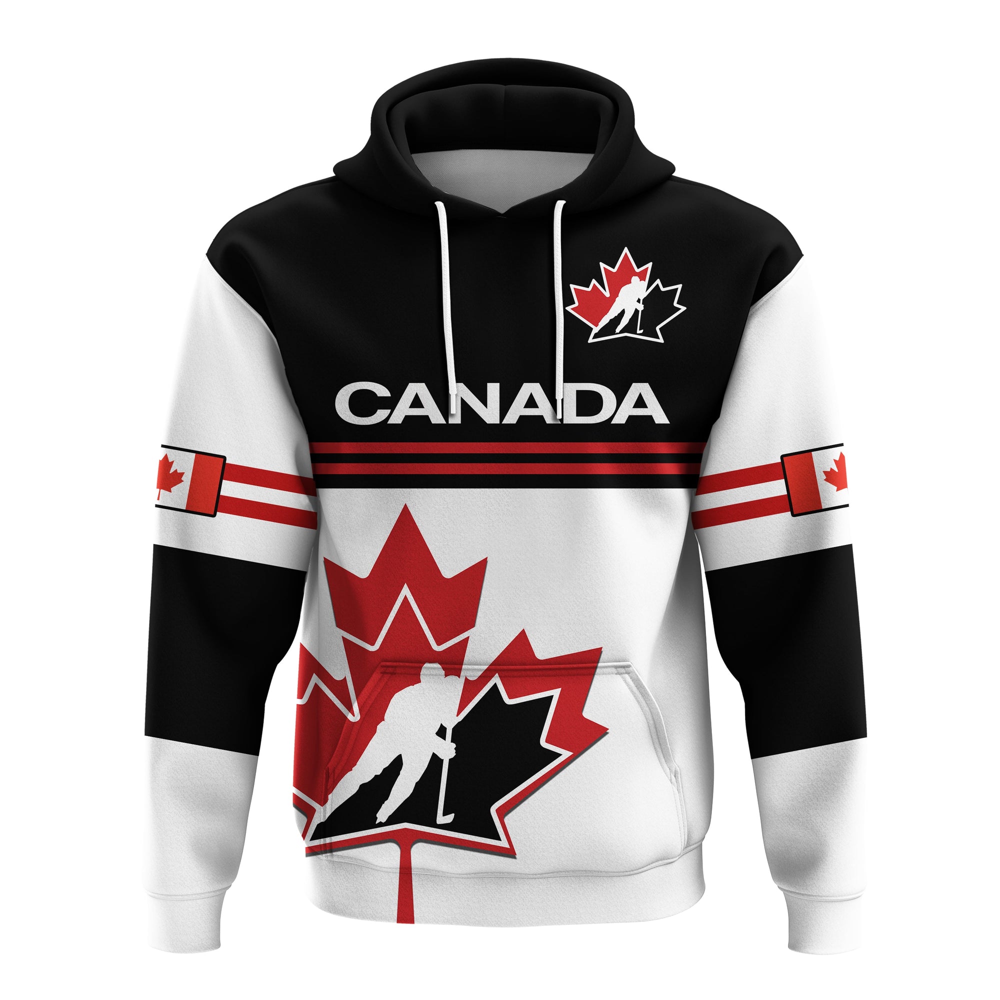 custom-text-and-number-canada-hockey-2023-hoodie-maple-leaf-white-style