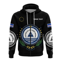 Custom Cape Verde Zip Hoodie Coat Of Arms LT13 - Wonder Print Shop
