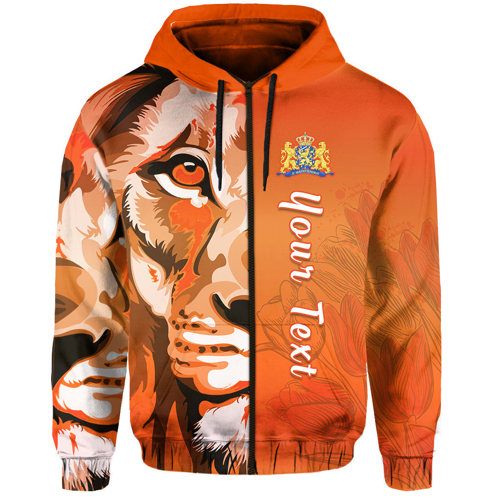 Custom Netherlands Zip Hoodie Style Lusty Dutch Lion LT13 - Wonder Print Shop