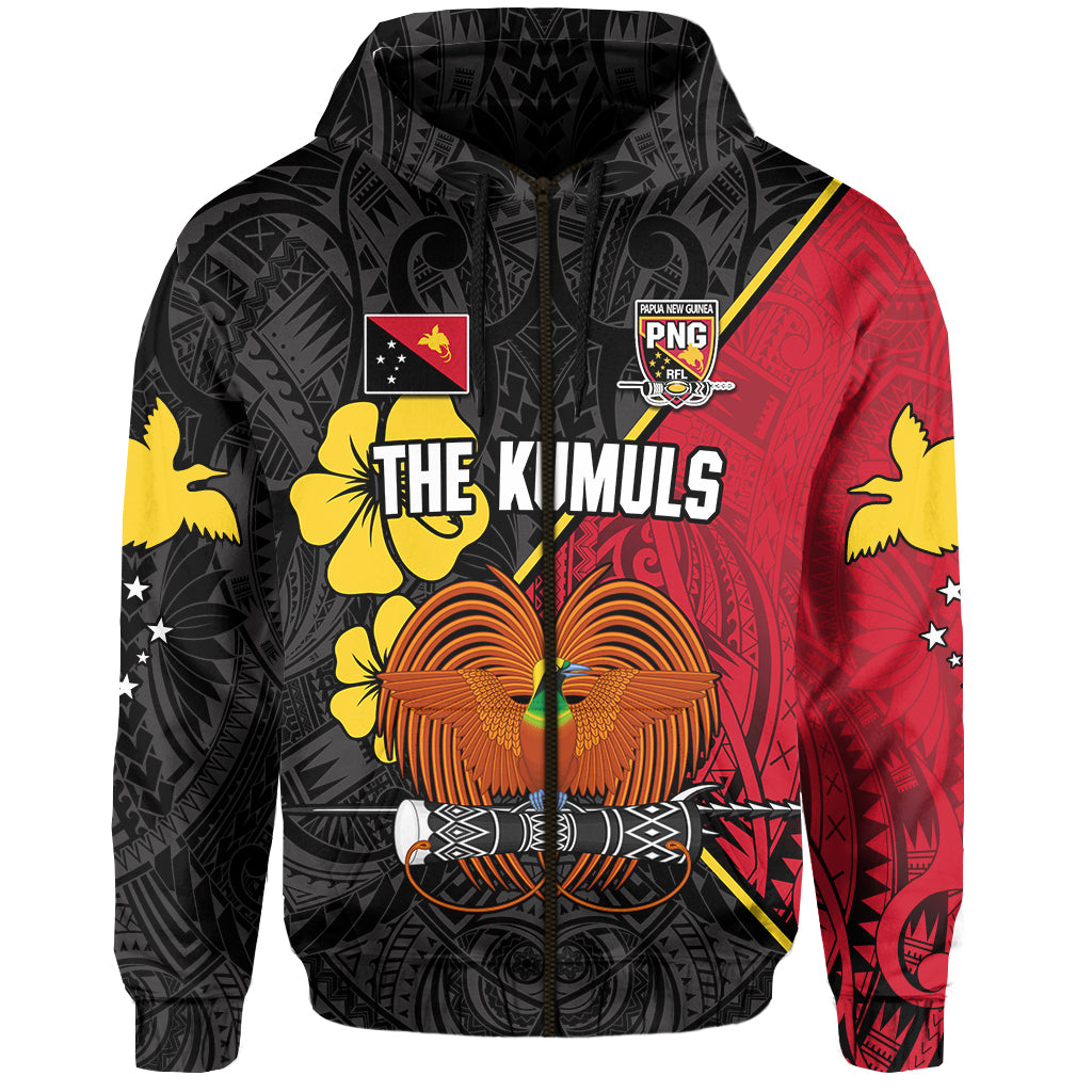 The Kumuls PNG Hoodie Papua New Guinea Polynesian Dynamic Style Black - Wonder Print Shop