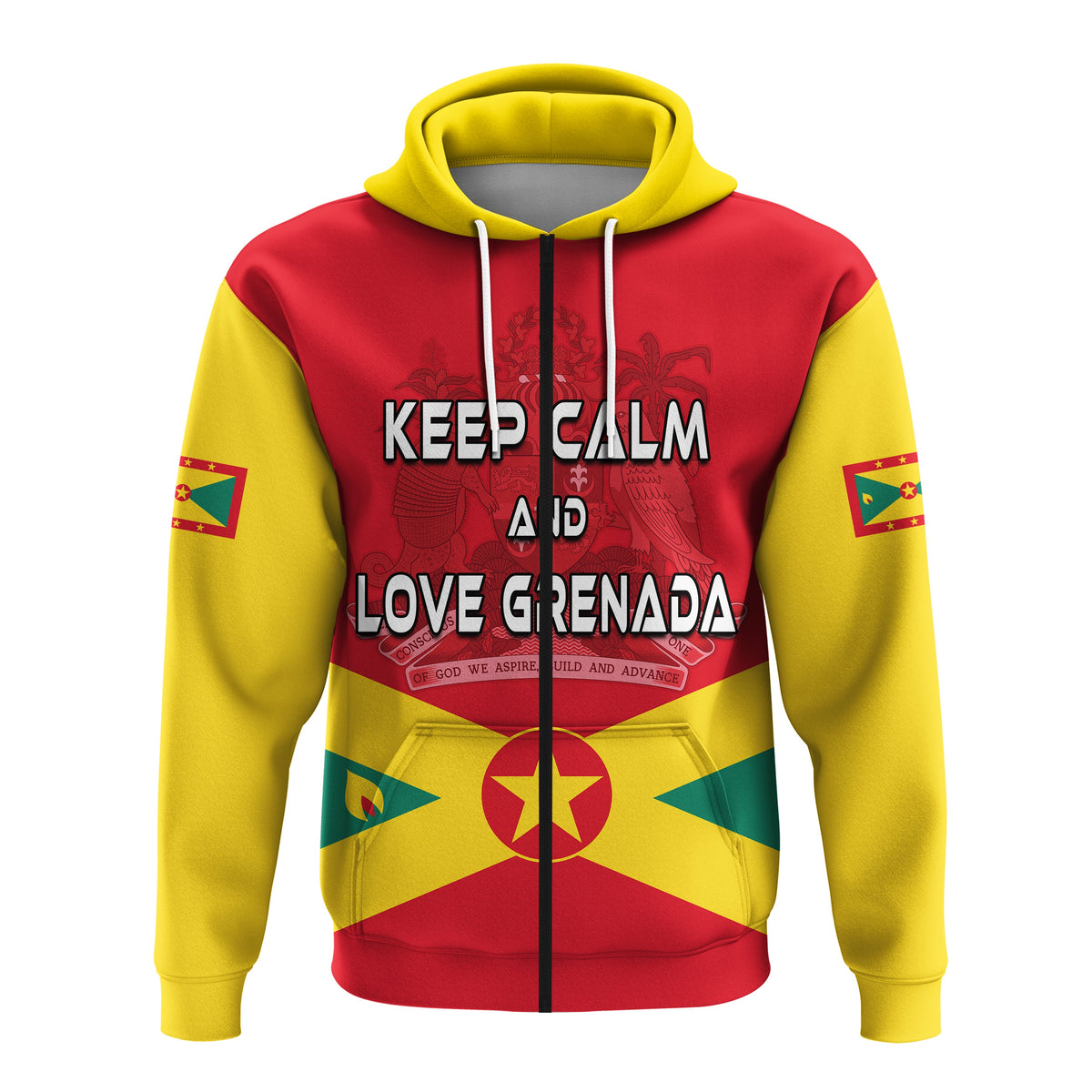 Grenada Hoodie Keep Calm and Love Grenada LT13 - Wonder Print Shop