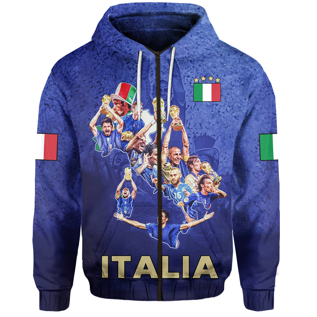 PROUD ITALIA Zip Hoodie Campioni DEuropa LT13 - Wonder Print Shop