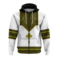 Ethiopia Tibeb Zip Hoodie Royal Ethiopian Cross LT13 - Wonder Print Shop