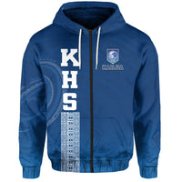 Custom Kailua High School Zip Hoodie KHS Hawaii Pattern LT13 - Wonder Print Shop