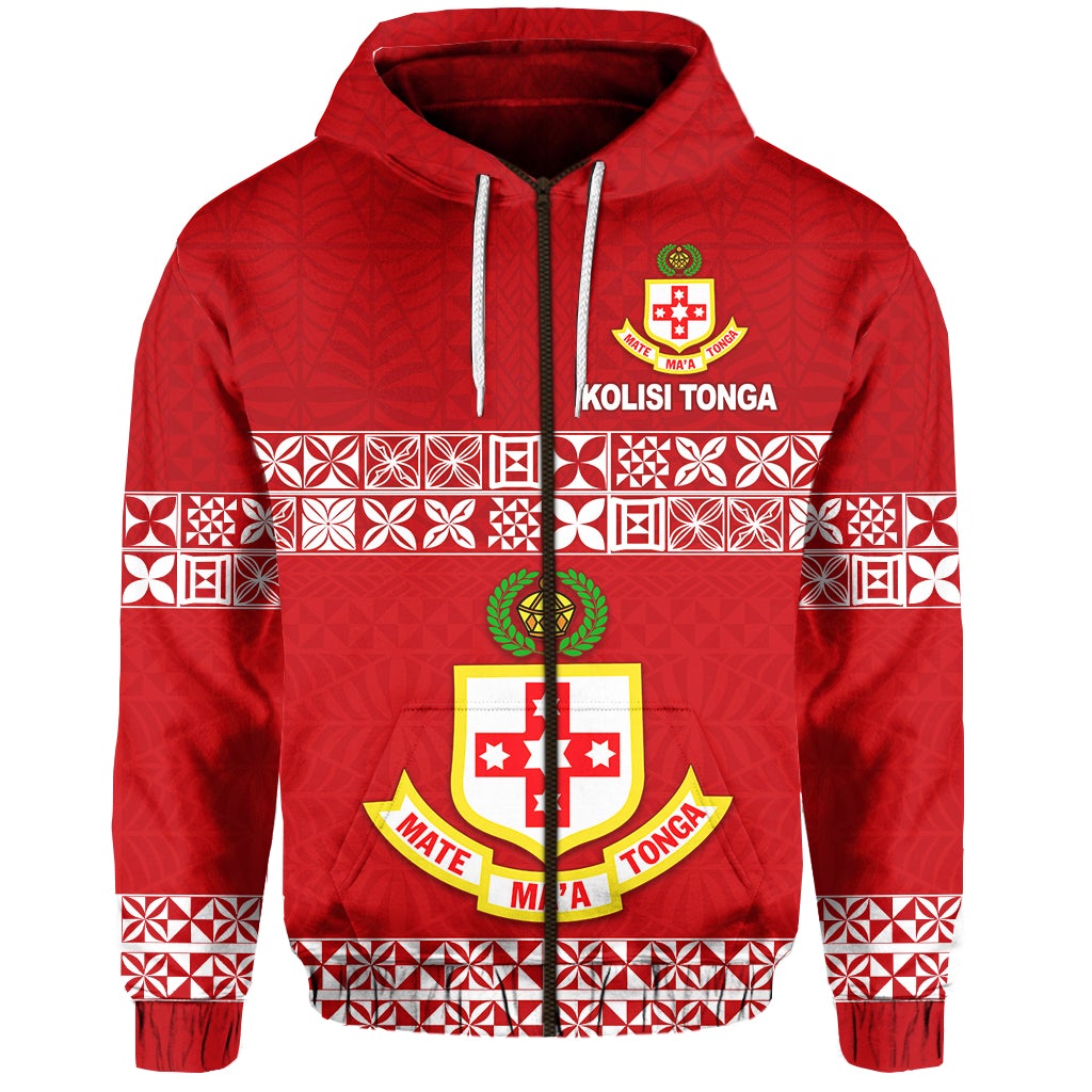 Custom Kolisi Tonga Zip Hoodie Class Year and Your Text LT13 - Wonder Print Shop