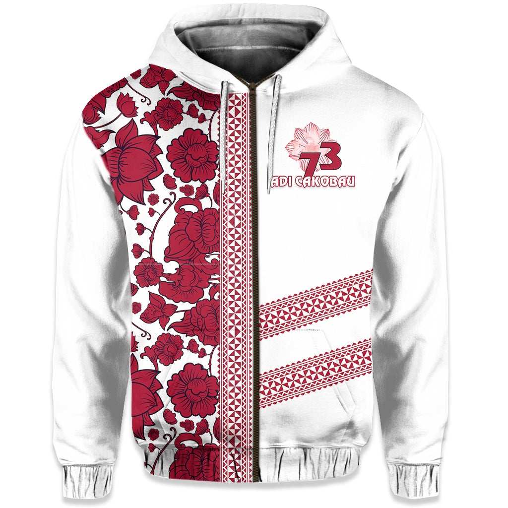 Adi Cakobau Zip Hoodie 73rd Anniversary LT13 - Wonder Print Shop