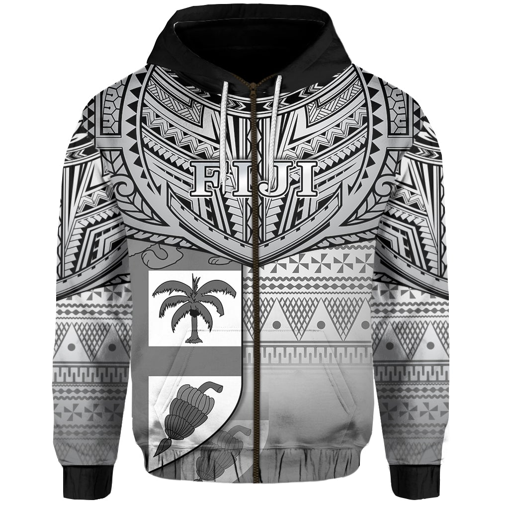 Creative Fiji Zip Hoodie Love Country Version Black LT13 - Wonder Print Shop