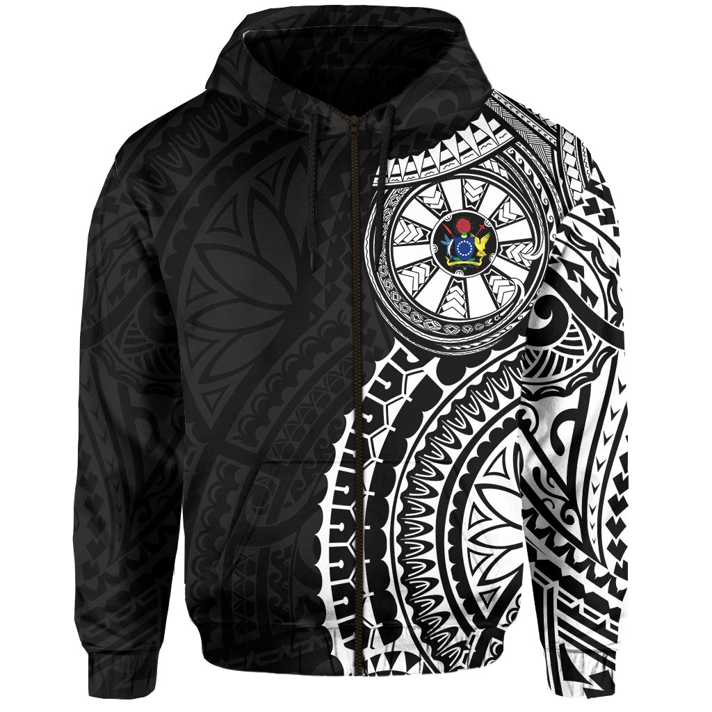 Cook Islands Zip Hoodie Polynesian Cultural The Best For You LT13 - Wonder Print Shop
